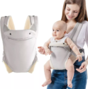 Ergonomic Infant Sling Carrier with Breathable Cotton and Cute Bite Towel